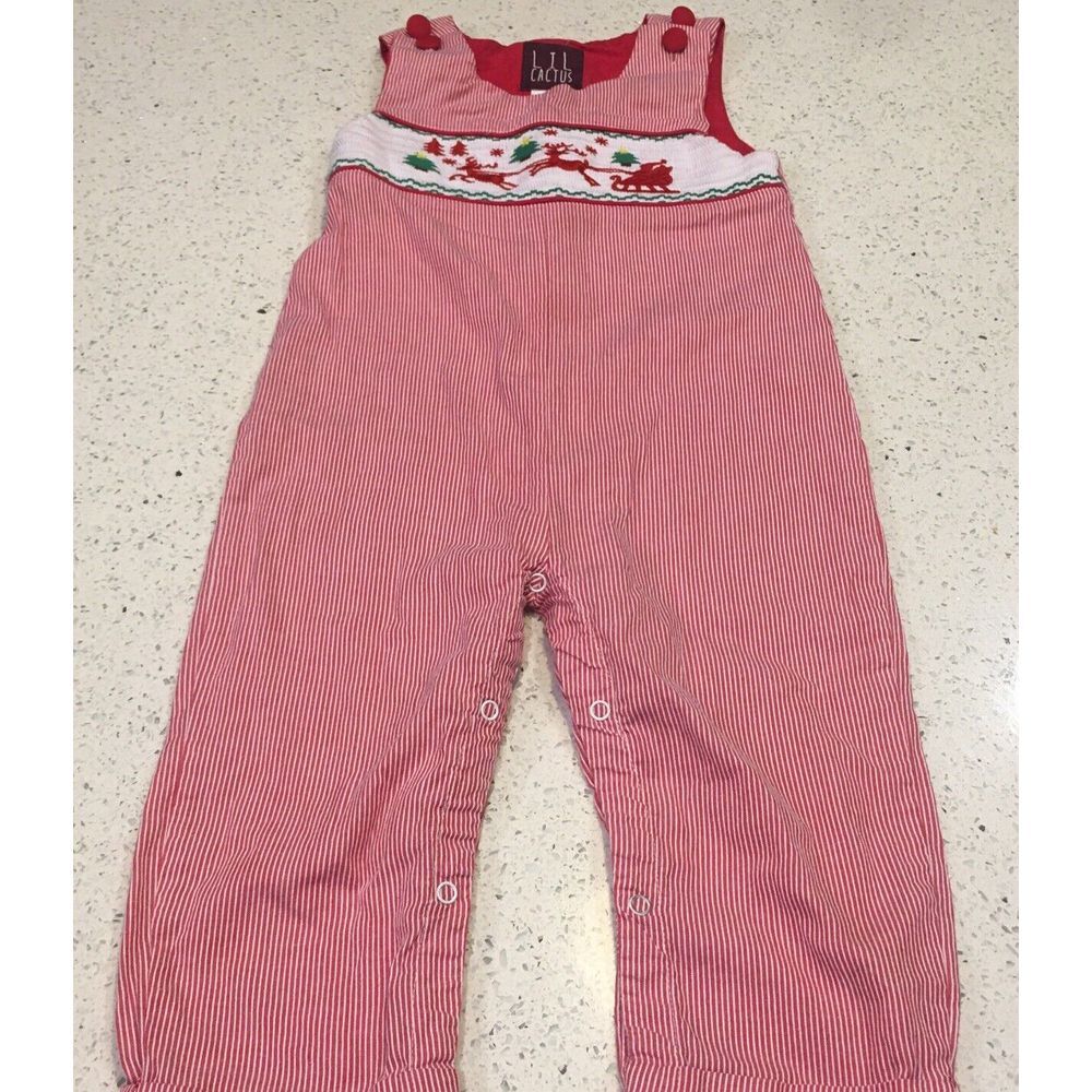 Girls Romper Christmas 2t Lil Cactus Santa